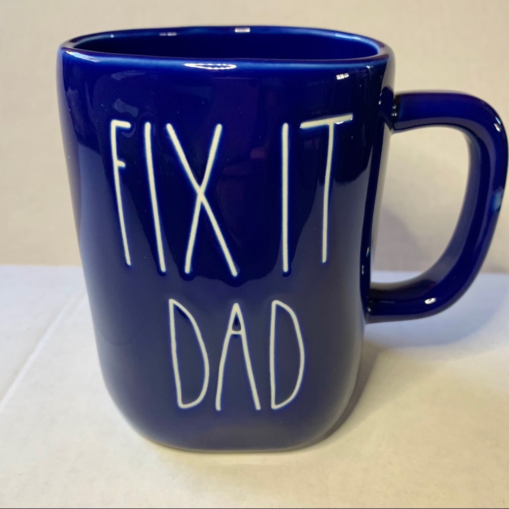 NWOT Rae Dunn Fix It Dad Mug Blue